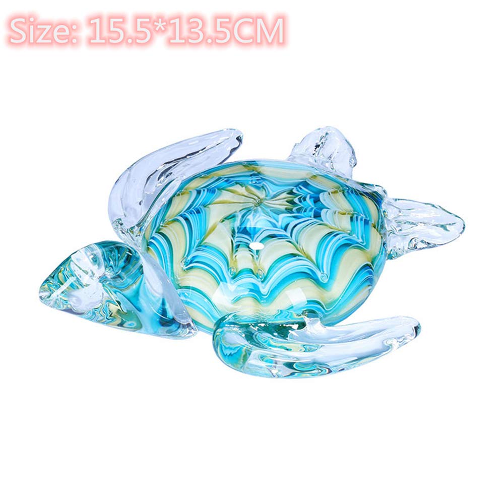 Amazon.co.jp: ガラス亀の像 海洋動物の彫刻 小像 置物 ホーム 水族館
