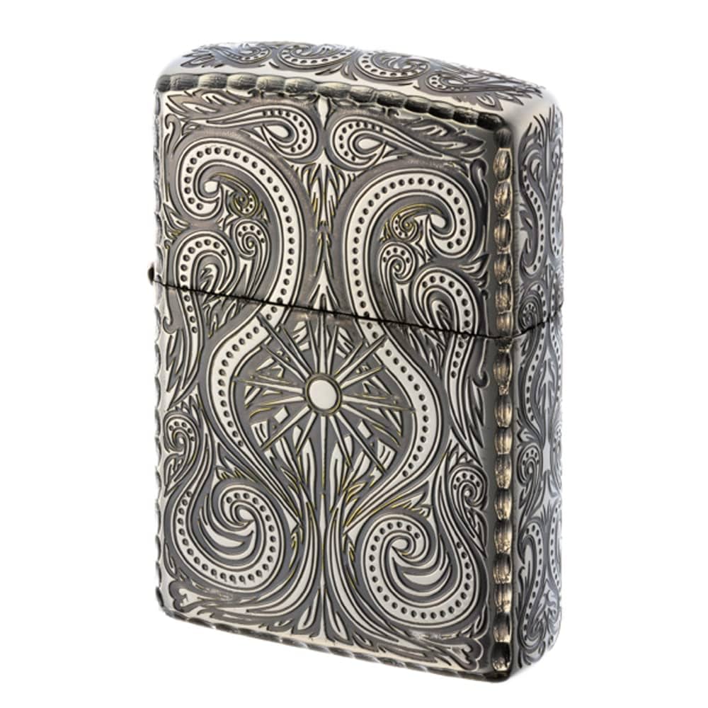純銀×五面彫刻×Armor （70g） Zippo ZIPPO 純銀 スターリングシルバー 一点物 手彫り 5面彫刻 1997年