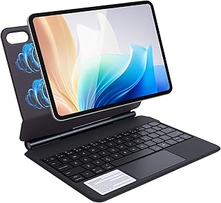 Gugxiom Case with Keyboard for 11 A16 2025/10 10.9″ 2022, with Touchpad, Backlit Case (Black)