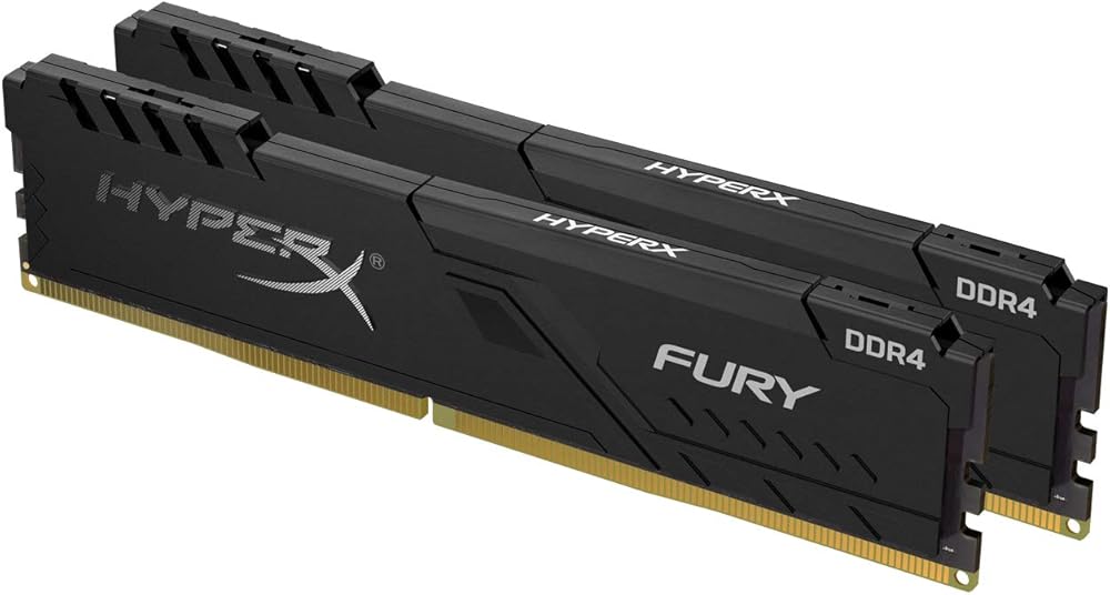 HyperX Fury, 32GB Dual Channel (2 x 16GB) DDR4-3200MHz DIMM Black XMP CL16 Desktop Memory thumbnail 2