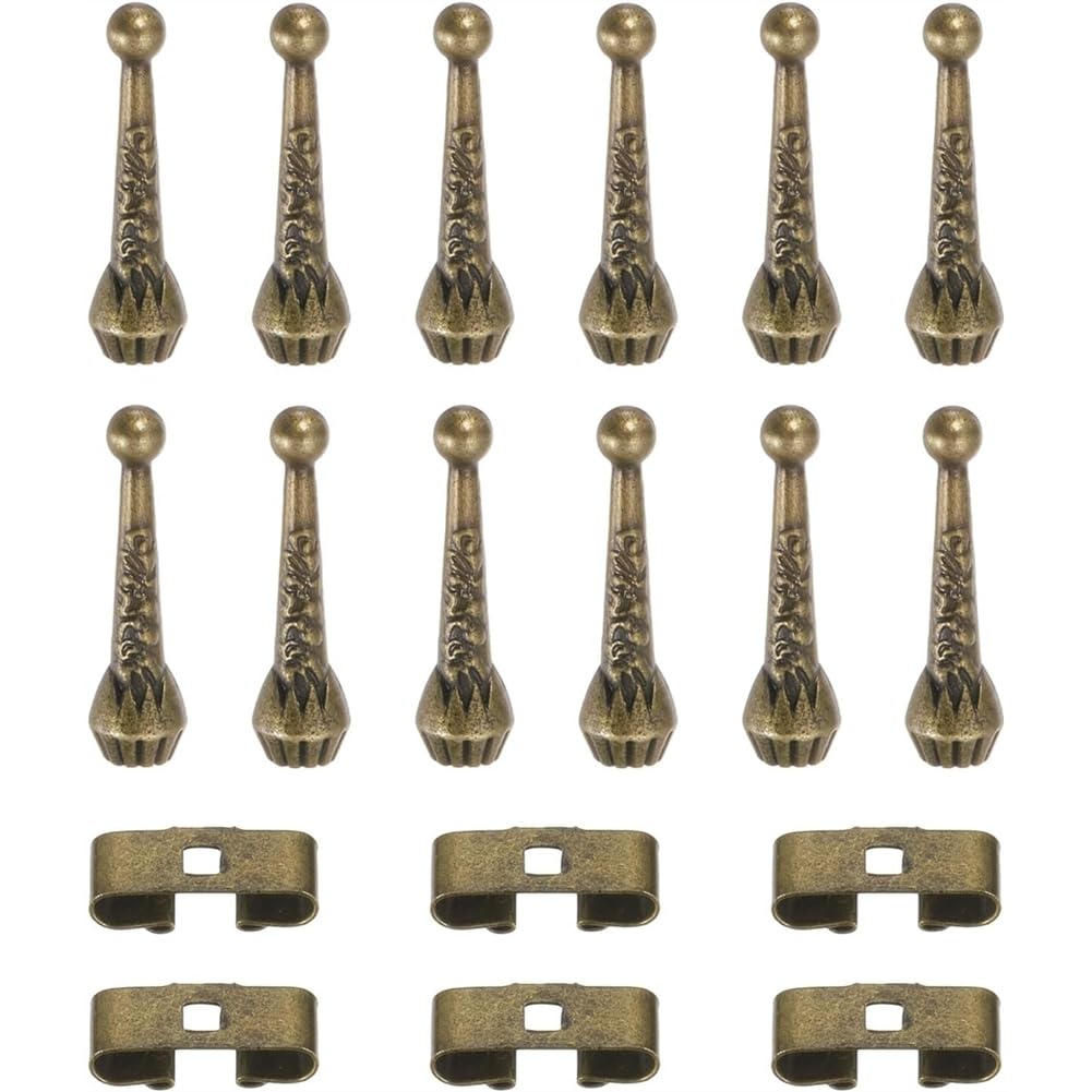 UDSKNV[KSL Alloy Bolo Tie Kit 18 Pcs Replacement Tie Tips, End Caps, Slides Clasps& Findings for Clothes Decor DIY Crafts B