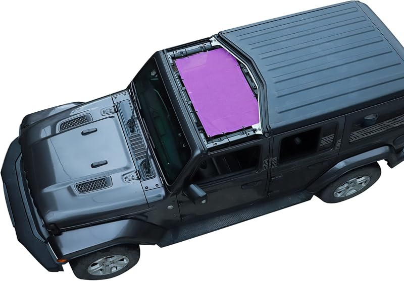 Tela de proteção solar para teto Jeep Wrangler JL JLU e Gladiator JT JeCar, roxa
