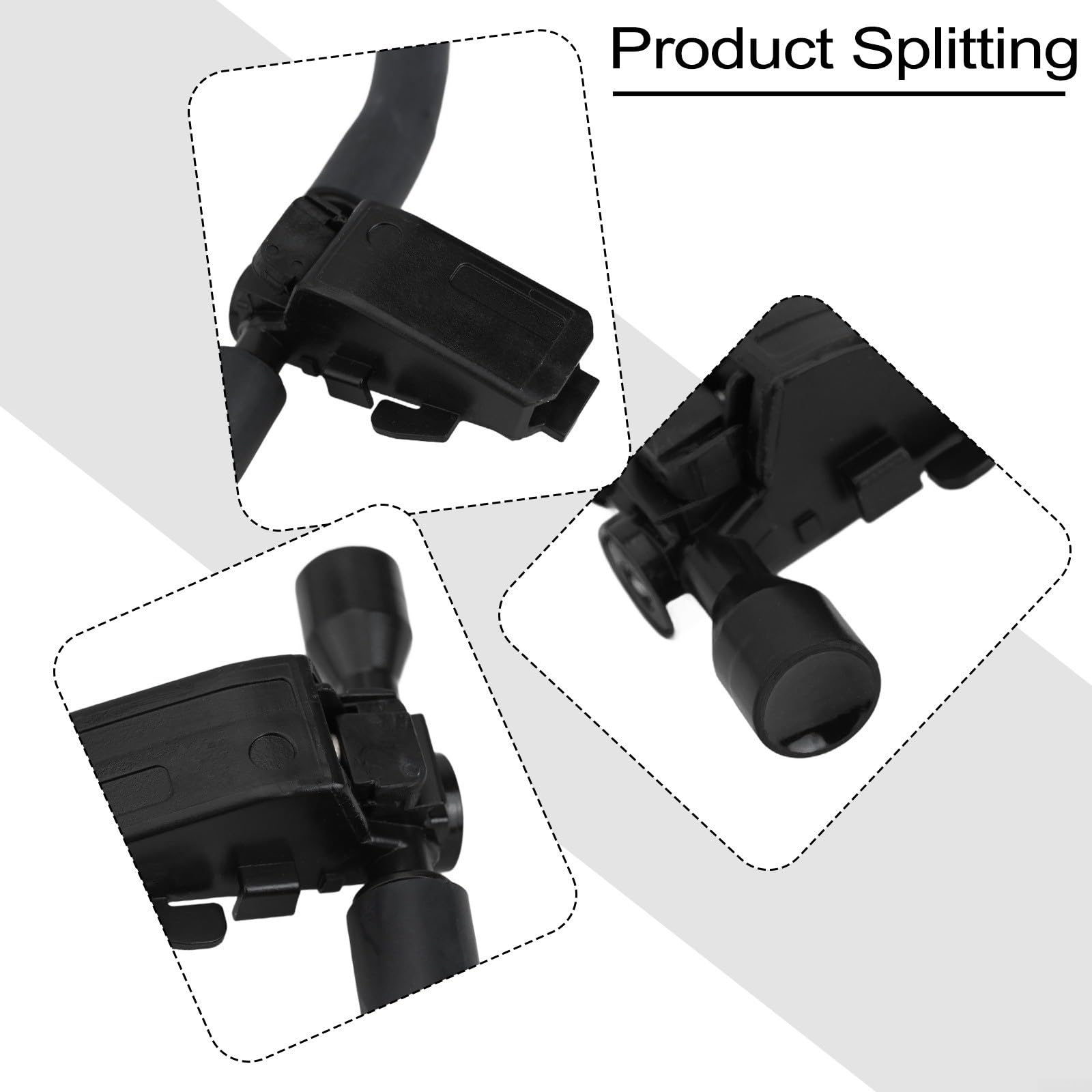 Sistema di lavaggio parabrezza anteriore con ugelli e tubo per Mercedes per Classe A W169 2004–2012 e per Classe B W245 2005–2011, pezzo di ricambio A1698600492, versione nera