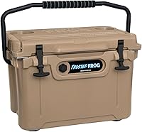 Vista 11 de Frosted Frog Baúl de hielo de 20 cuartos de galón de alto rendimiento moldeado por roto aislado de grado comercial