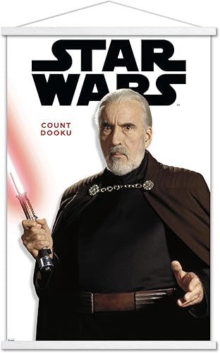 Trends International Star Wars Saga - Póster de la serie Count Dooku Feature Series con marco magnético