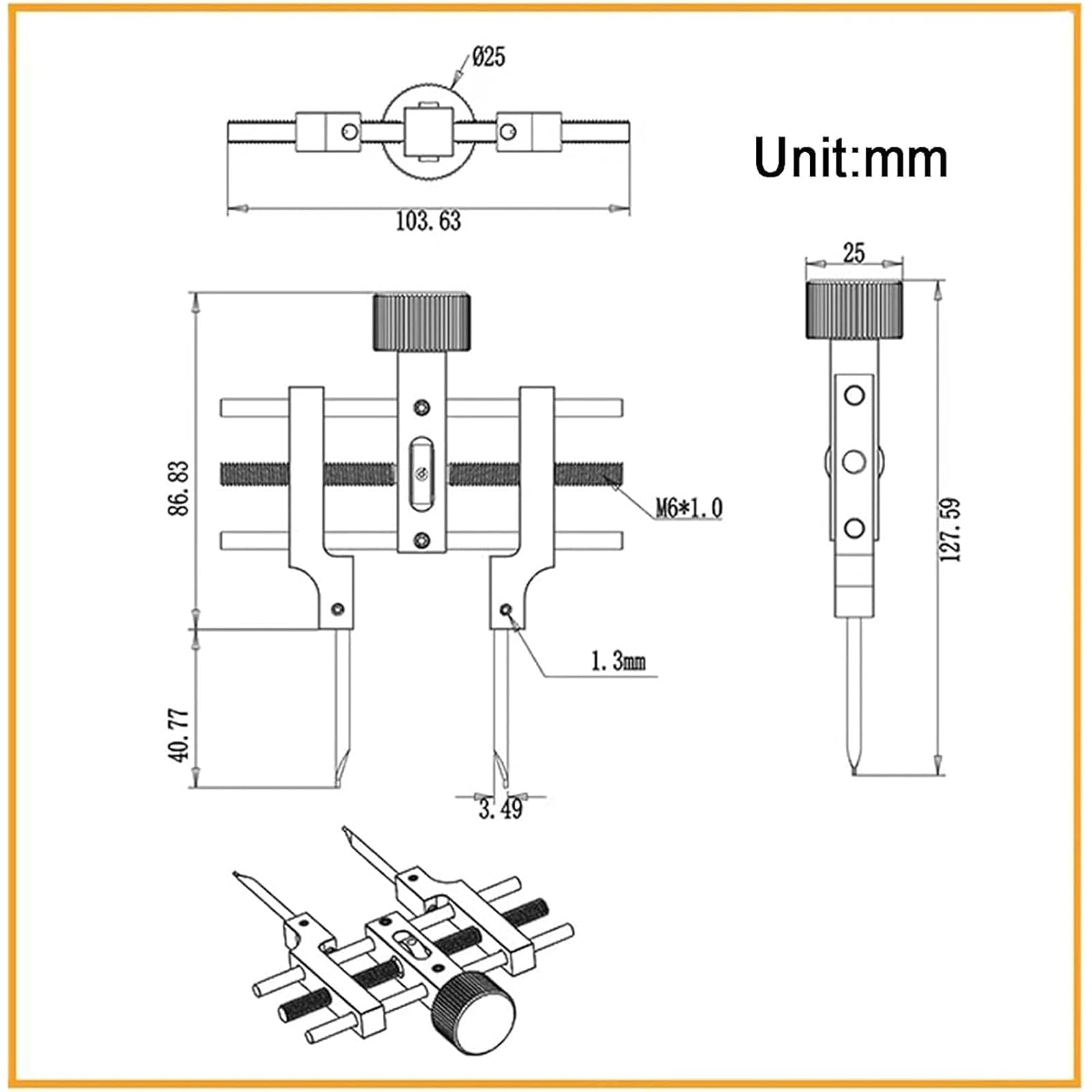 Llave de anillo de retención óptica, herramienta universal ajustable con mecanismo de bloqueo, herramienta de instalación y extracción de precisión, rango ajustable de 3 a 76,2 mm