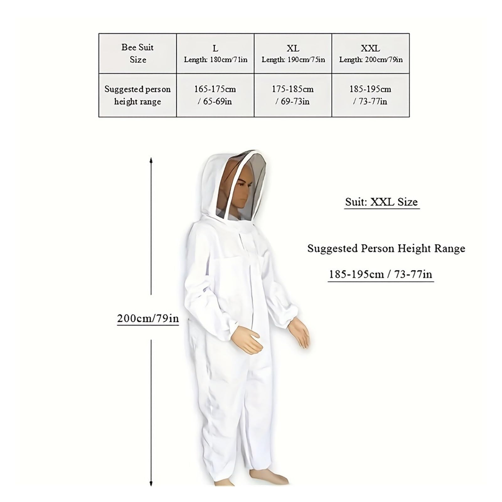 Costume d'apiculture, Combinaison d'apiculture ventilée avec gants, protection complète for apiculteurs, fermes, jardins et débutants(XL)