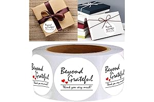 Beyond Grateful Stickers 2" for All Occasions [500 Labels Per Pack]
