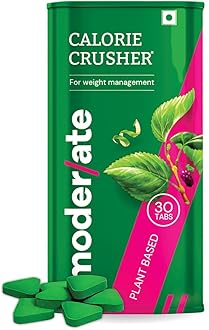 Calorie Crusher - Plant Based Calorie Blocker with Mulberry Leaf & Apple Peel| Supports Weight Management| Helps Reduce Post-Meal Carb & Sugar Impact| 30 tablets (Pack of 1)