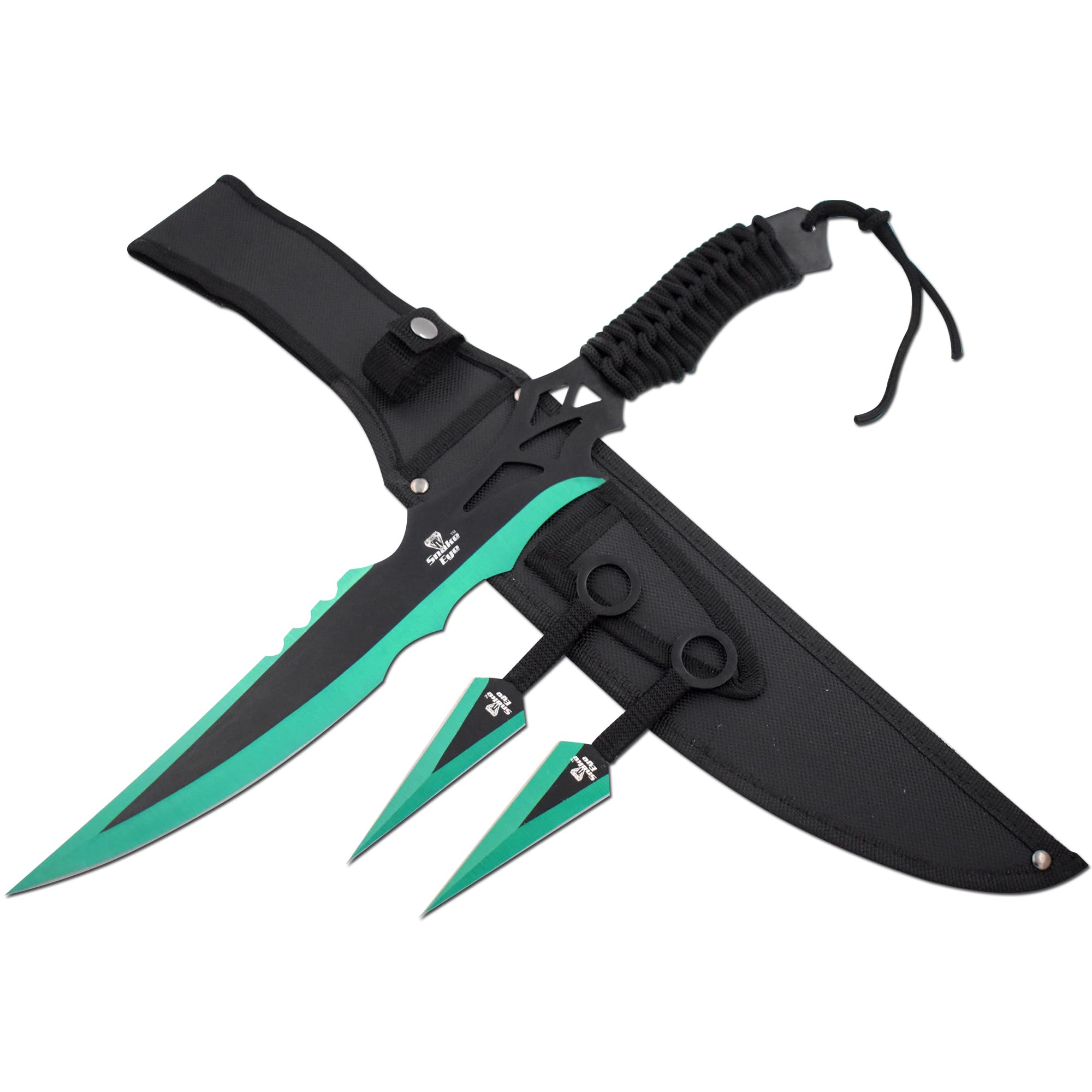 Snake Eye Tactical Ninja Fantasy Sword and Kunai Throwing-Knife Set Includes Nylon Sheath