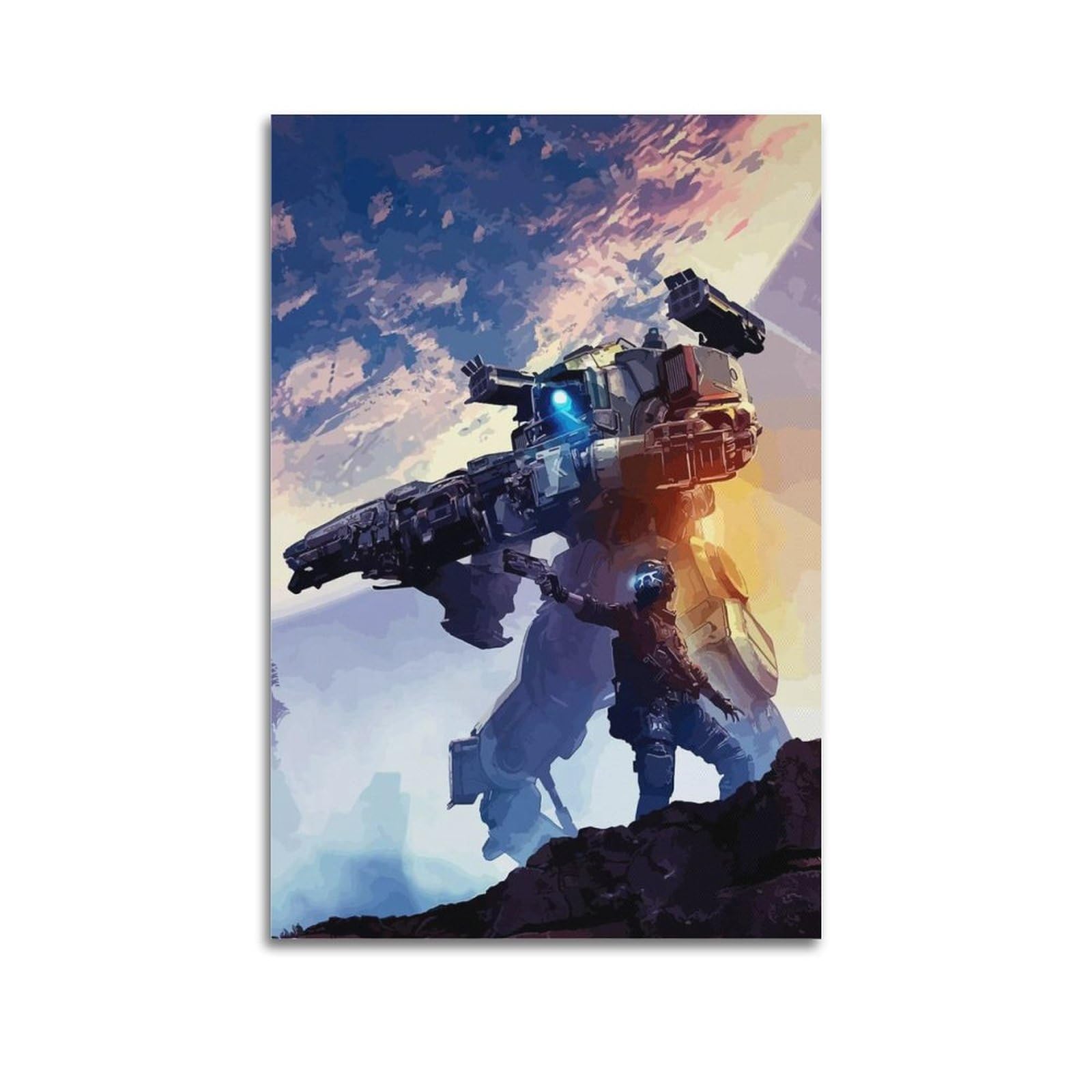 VZRSQZK Video Game Titanfall 2 Poster Poster Decorative Painting Canvas Wall Posters And Art Picture Print Modern Family Bedroom Decor Posters 12x18inch(30x45cm)