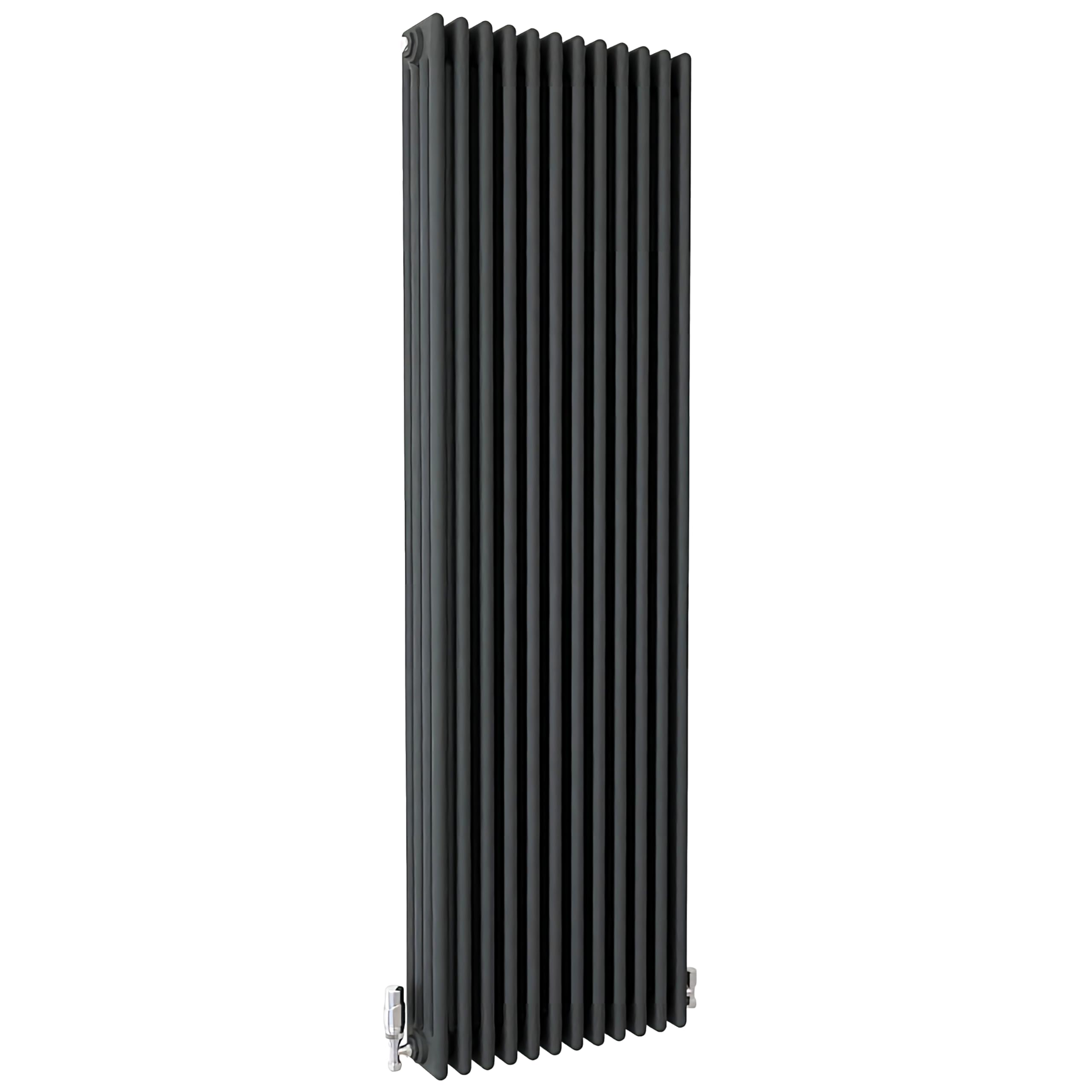 SLINE SANITARY Traditional 4 Column Cast Iron Style Radiator Vertical Black 1800x560mm
