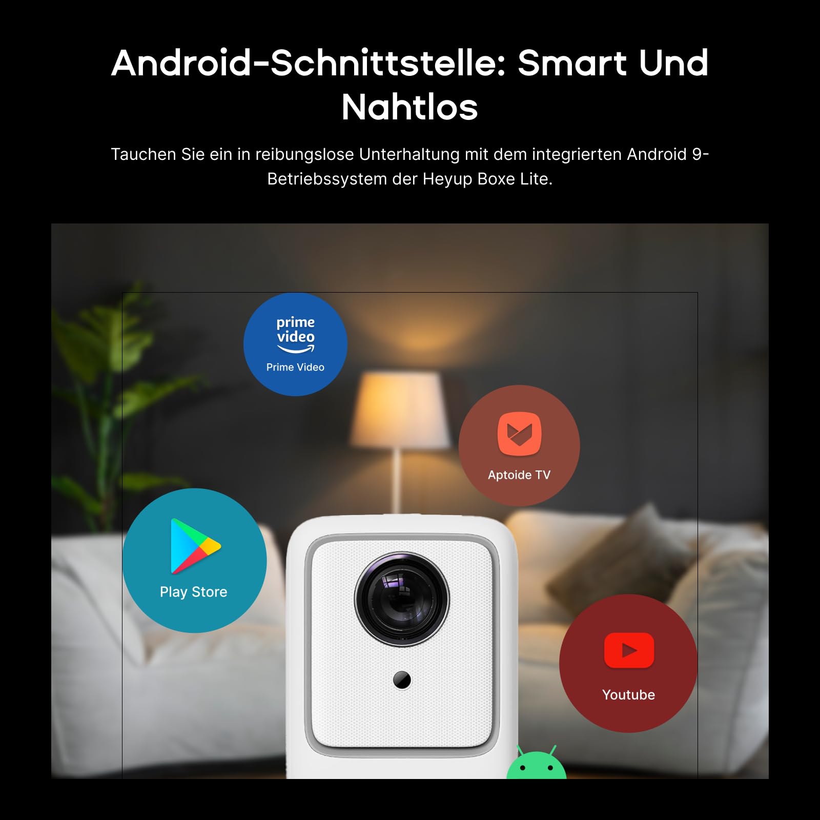 【Auto Focus/Keystone】Proiettore 4K Supporta, Heyup 10000L Videoproiettore 1080P Nativo 5G WiFi and Bluetooth, Mini Proiettore Portatile Home Cinema per Phone/iOS/Android/TV Stick/HDMI/USB, arancione