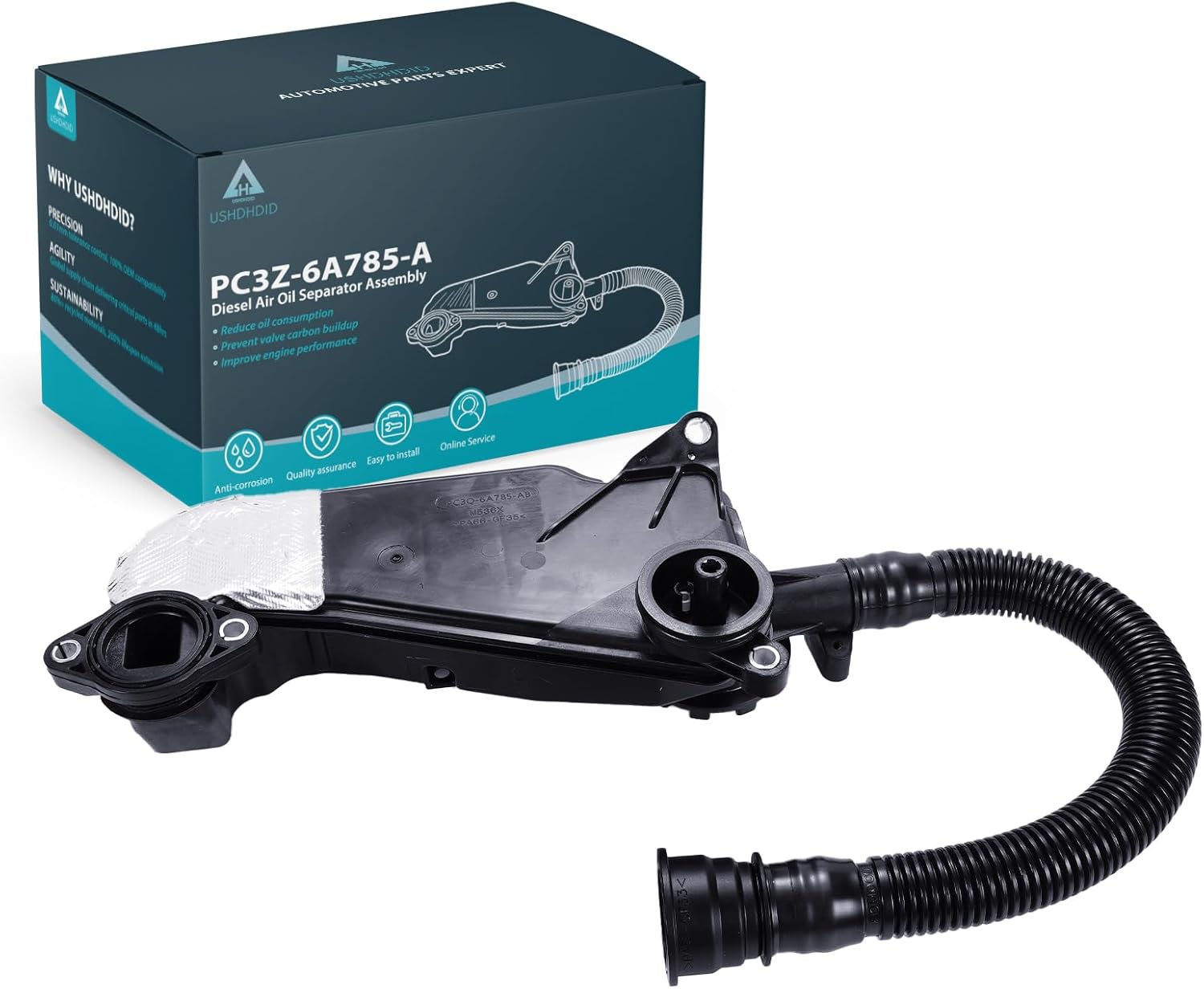 PC3Z6A785A Air Oil Separator Assembly PC3Z-6A785-A Compatible with 2023-2024 Ford F-250 F-350 F-450 F-550 Super Duty 6.7 L Diesel