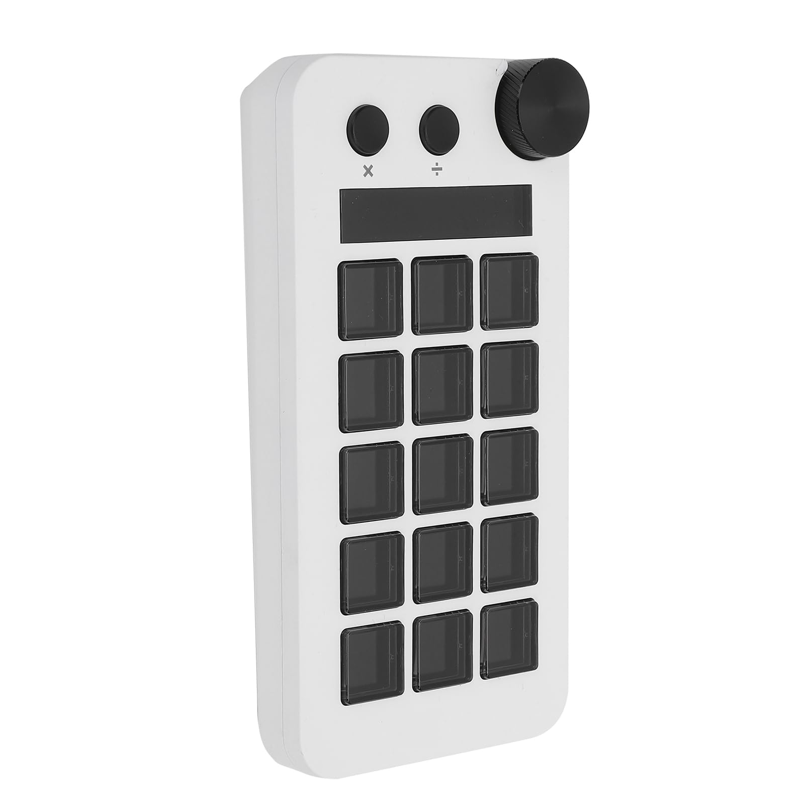 Tangxi Kontroler Studyjny z 15 Klawiszami Kontroler Strumieniowy Klawiatura Makro 18 Programowalnych Klawiszy Konfigurowalny Pad Wizualny AI dla Komputera OBS (WHITE)