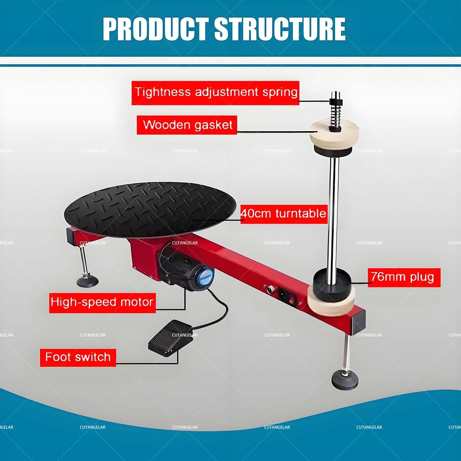 Envolvedora De Palets Eléctrica, Máquina De Alta Resistencia Con Plataforma Giratoria De 40 Cm. Empacadora Automática De Film Estirable Para Logística De Almacén. Carga De 50 Kg.