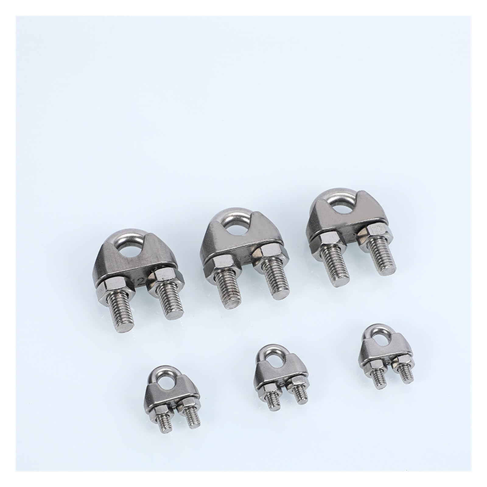 5 pezzi di morsetti for cavi metallici a U in acciaio inossidabile M2, M3, M4, M5, M6, M8, M10, bulloni for, for ferramenta sollevamento(M10)