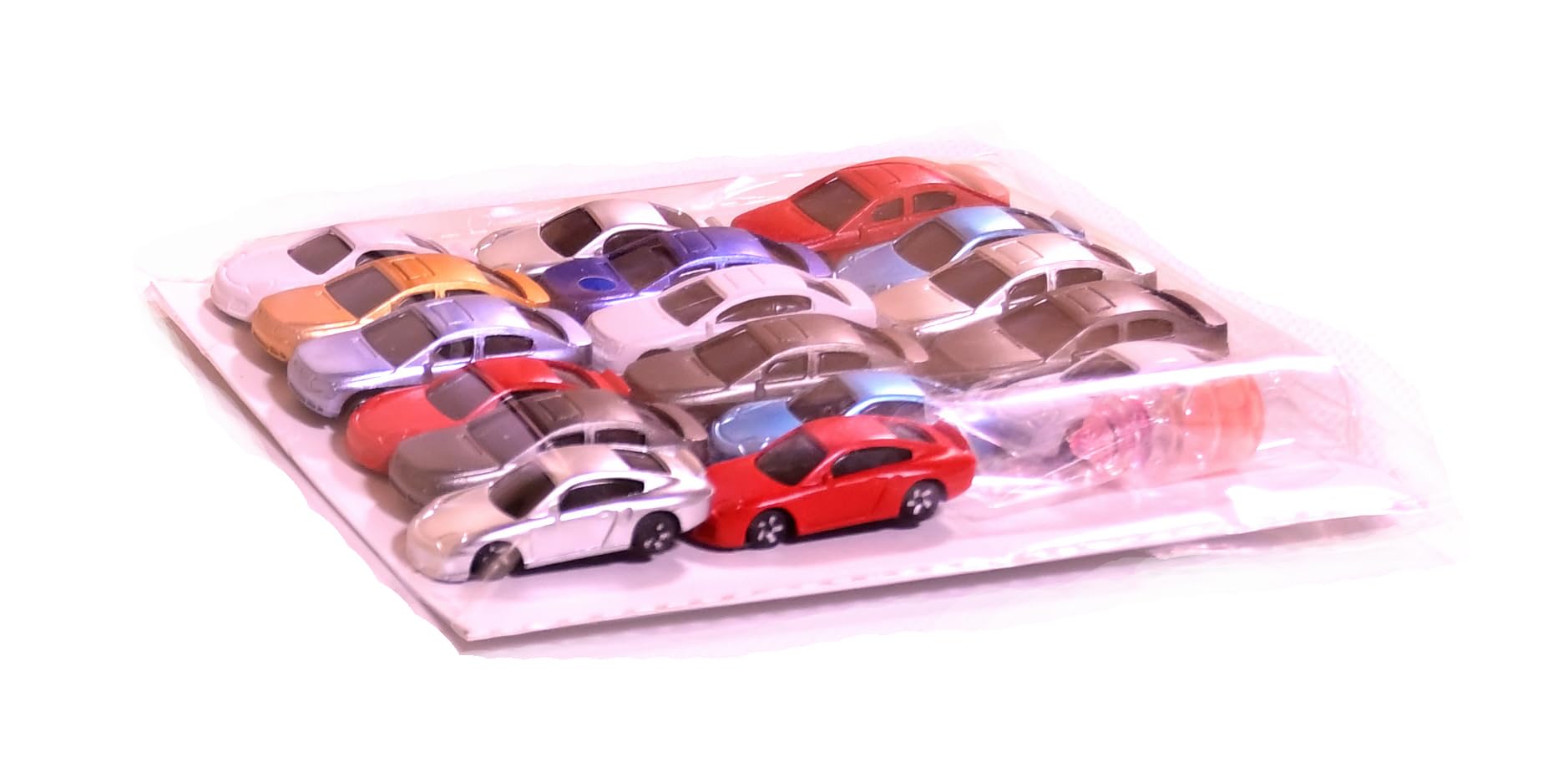 Amazon | Nゲージ ジオラマ ミニカー 1/100スケール 17台 カラフル