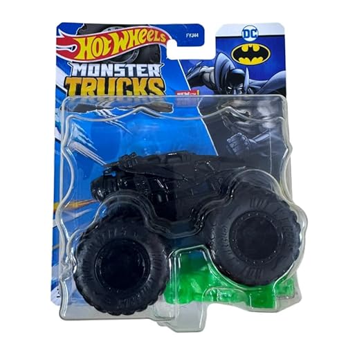 Hot Wheels Monster Trucks 2024 Batmobile with Crushed Car