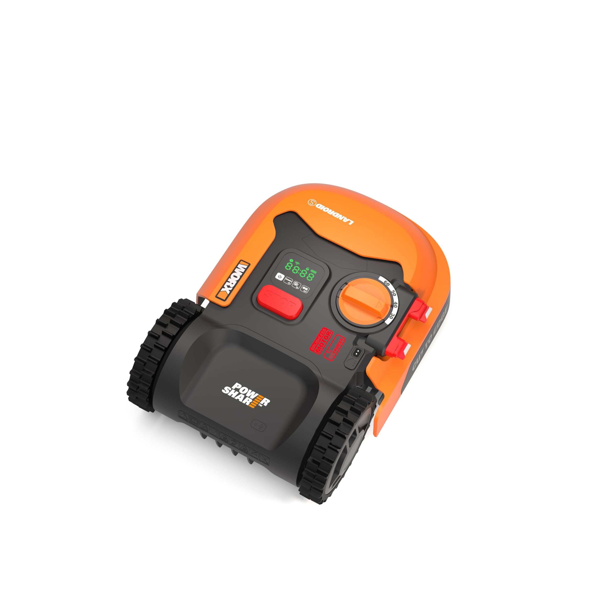 Worx WR169E Landroid Robot cortacésped, con tecnología KI para un Corte más rápido, Control Inteligente de Aplicaciones, programación multizona, Carga automática, batería PowerShare de 20 V