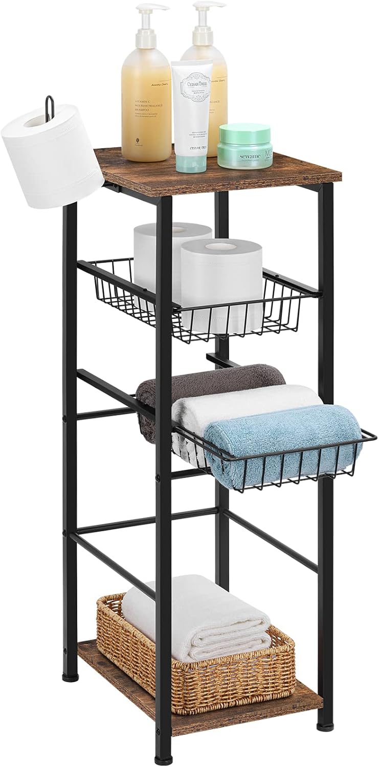 Bathroom Storage Free Standing Units Organizer Shelf Floor