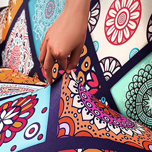 Hosima Mandala Sofa Covers For 3 Cushion Couch,Bohemian Large Couch Slipcover,Floral Pattern Printed Sofa Covers,Living Room Stretch Couch Covers For 3 Seater Furniture Covers #TOP4