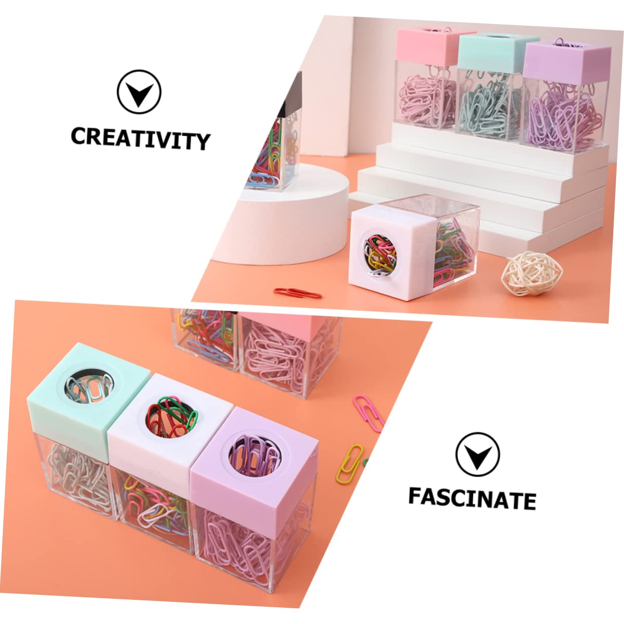 9pezzi Dispenser Per Graffette Per e Scuola Organizzazione Chiodi e Graffette