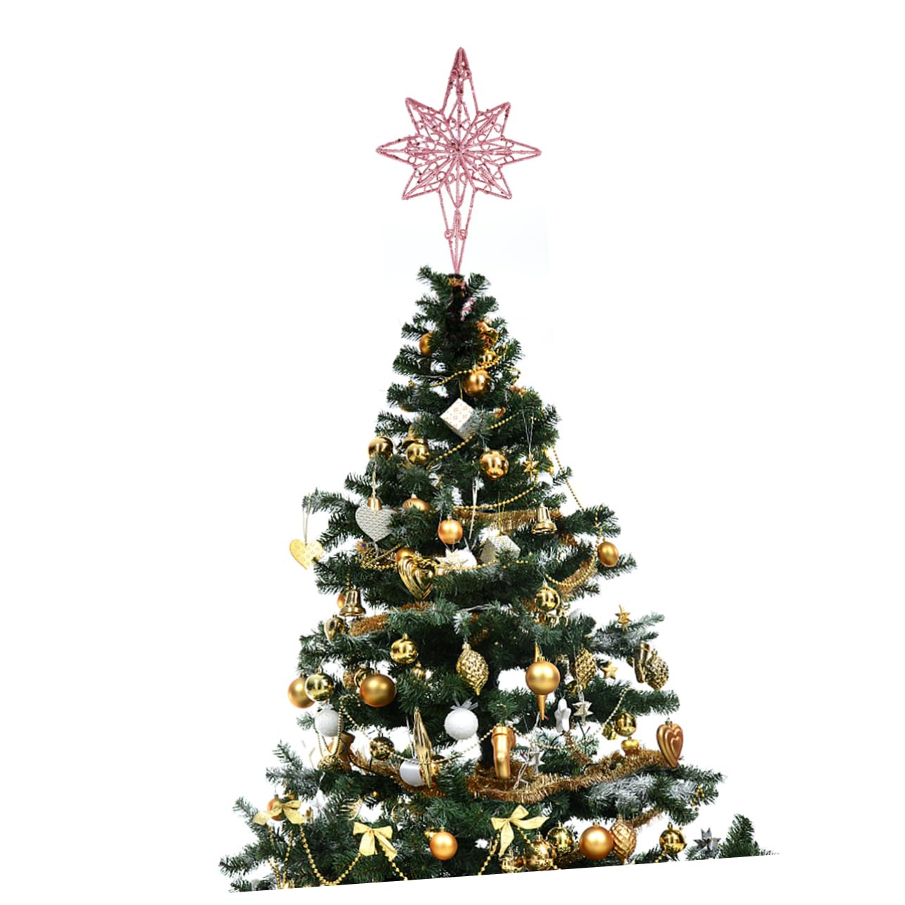 OUNONA 3stücke Anisstern Baumspitze Aus Eisen Goldene Weihnachtsbaumdeko Für Festliche Anlässe Ohne Beleuchtung Für Weihnachtsfeiern Und Tischbäume