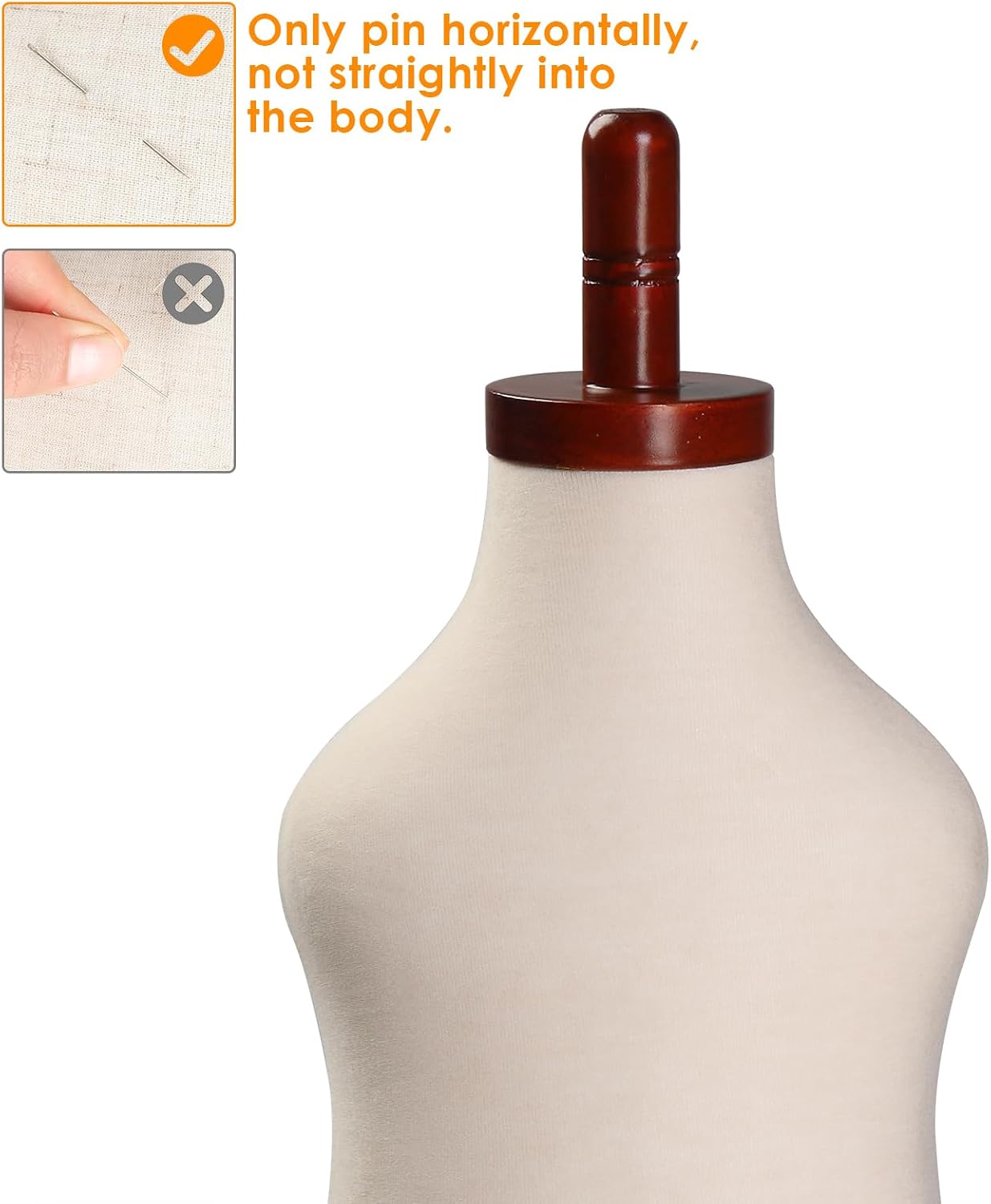 Bonnlo Upgraded Kid Dress Form, 2-3 Years Old, 3-4 Years Old, Toddler Mannequin Torse with Adjustable Rubber Wood Stand for Dress Jewelry Display (0.5-1 Years Old)