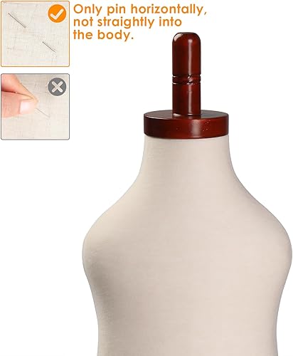 Miniatura 4 de Bonnlo Forma de vestido para niños mejorada, 2-3 años, 3-4 años de edad, torse de maniquí para niños pequeños con soporte de madera de goma