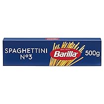 Barilla Pasta Spaghettini N.3 di Semola di Grano Duro, I Classici, Tempo di Cottura 5 Minuti, Confezione da 500g