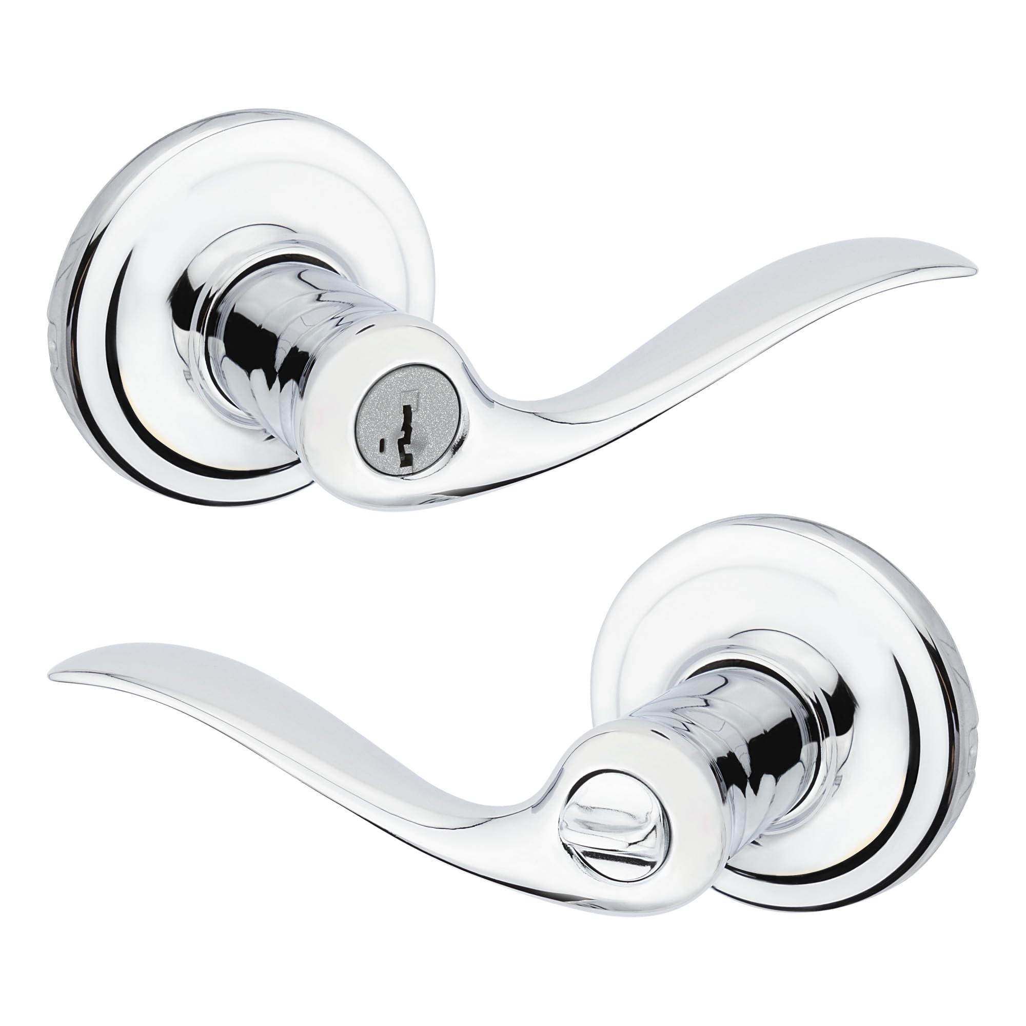 Kwikset 97402-905 Tustin Entry Lever, Polished Chrome