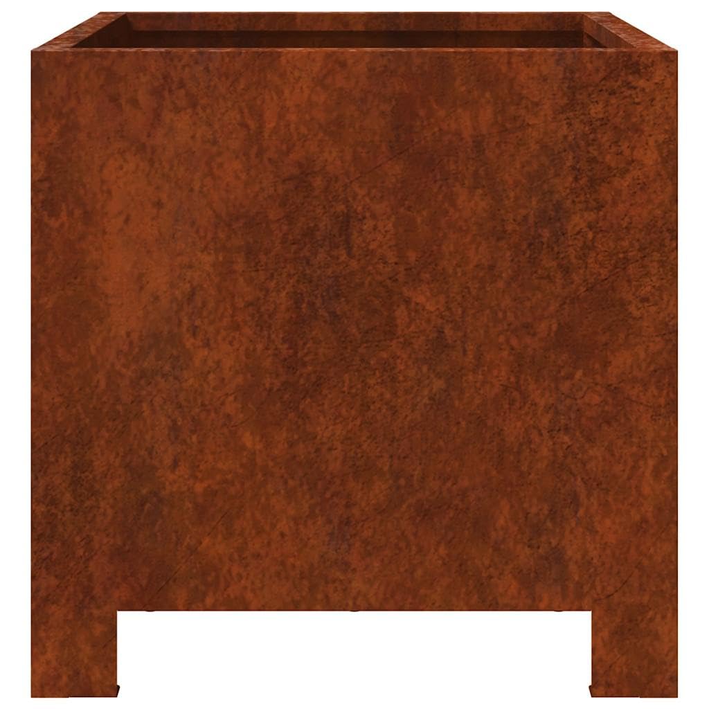 Doniczki ogrodowe 2 szt. 30x30x30 cm Stal kortenowska Donica na kwiaty ozdobna rustykalna do ogrodu balkonu tarasu patio