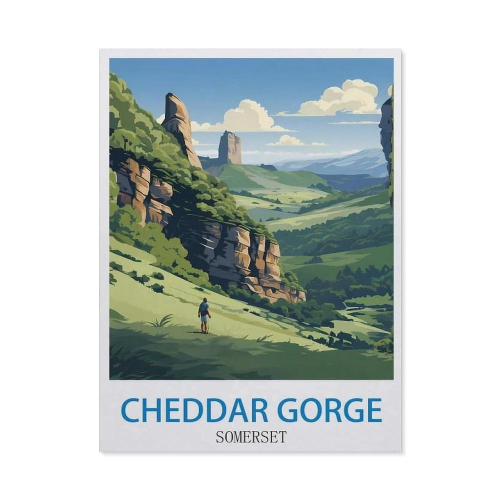 BEAYODKP 5D Diamond Painting，Cheddar Gorge Somerset（50x60cm）