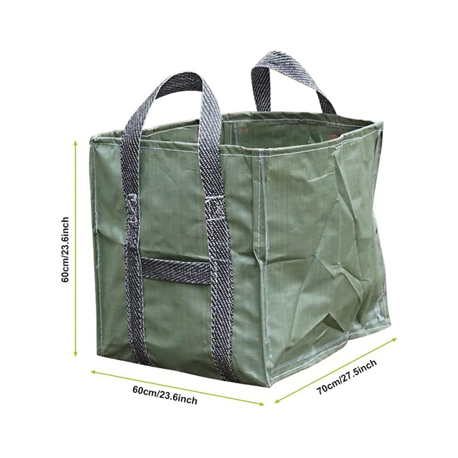 2X Sacs de Jardin PROFESSIONNAL 250L indéchirables, Sac de Jardin Réutilisable et Stable, étanche Heavy Duty Grande Sacs avec Poignées