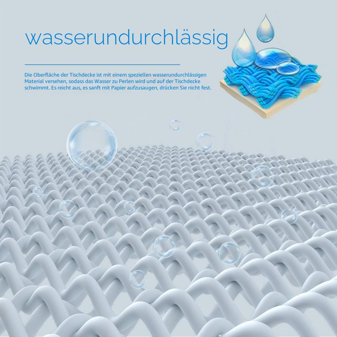 Tischdecke leinen Hochwertig Abwaschbar Tischtuch Pflegeleichte Leinenoptik Wasserdicht Lotuseffekt Beige 145 x 300 cm
