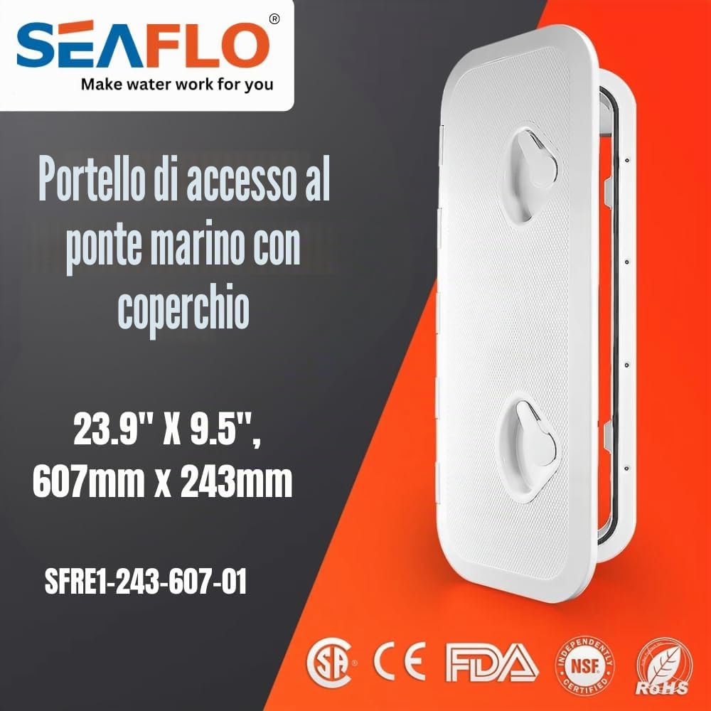 SEAFLO Marine Boat Deck Access Hatch Scegliere Dimensione e Colore