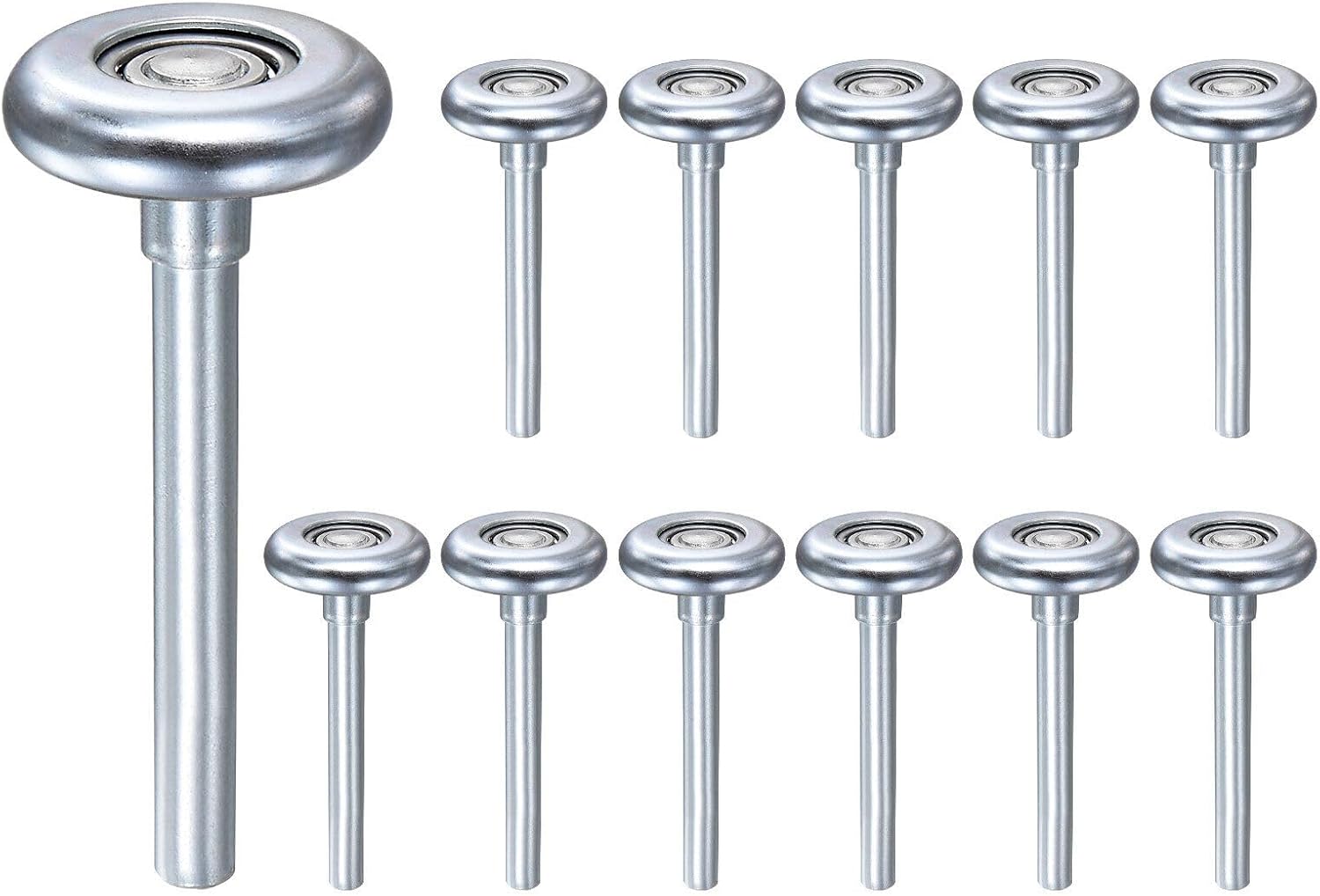 Toolparts And Accessories 12pcs 1.8" Steel Garage Door Rollers For 2" Track 3.7" Stem Roller Wheel (#CN#130824-04687)