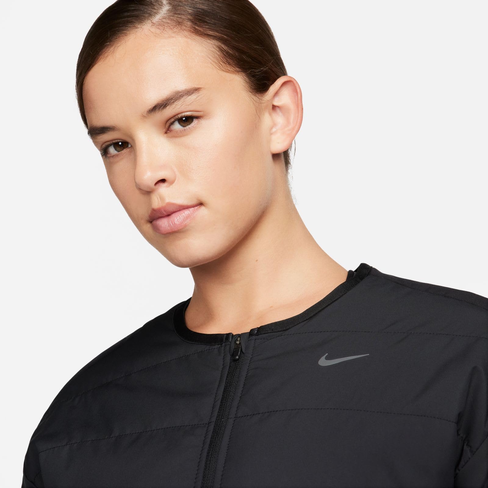 Nike Therma-FIT Swift Synthetic Fill Women's Running Loose Fit Jacket, Black, LARGE