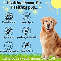Vista 6 de BULLYSTICKS & MORE Hocicos de mejillas de carne ahumada de 8 a 10 pulgadas para perros (extra gruesos, 3 unidades) - Masticables para perros - Tiras