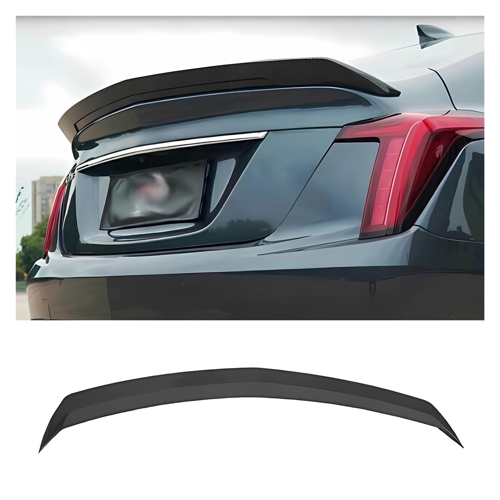 Rear Trunk Spoiler Wing Compatible for Cadillac CT5 V 2020-2023 (Color : Gloss Black)