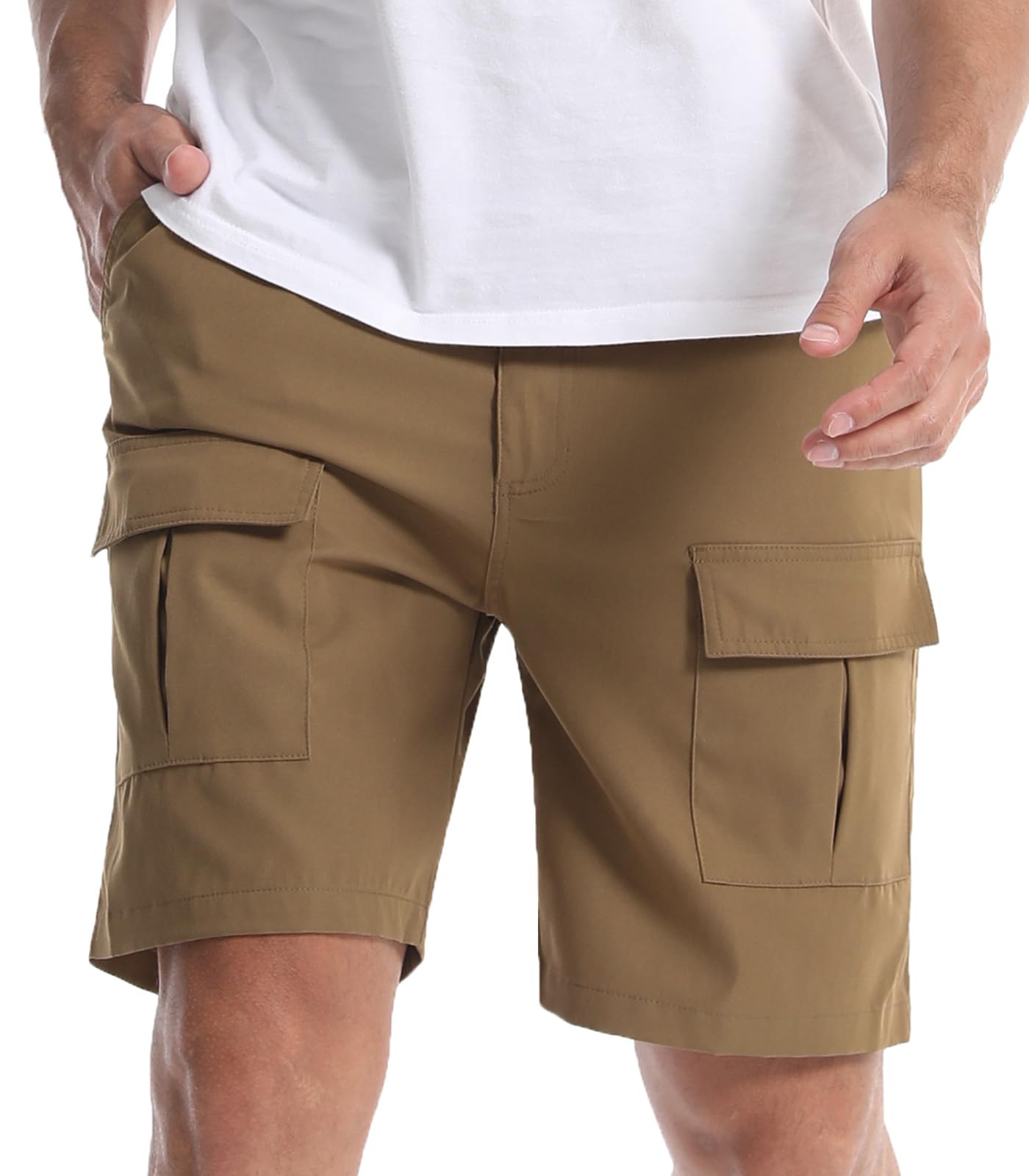 Suwangi Pantaloncini Uomo Cargo Corti Bermuda Chino Shorts Estivi Casual Pantaloncini Corti con 6 Tasche