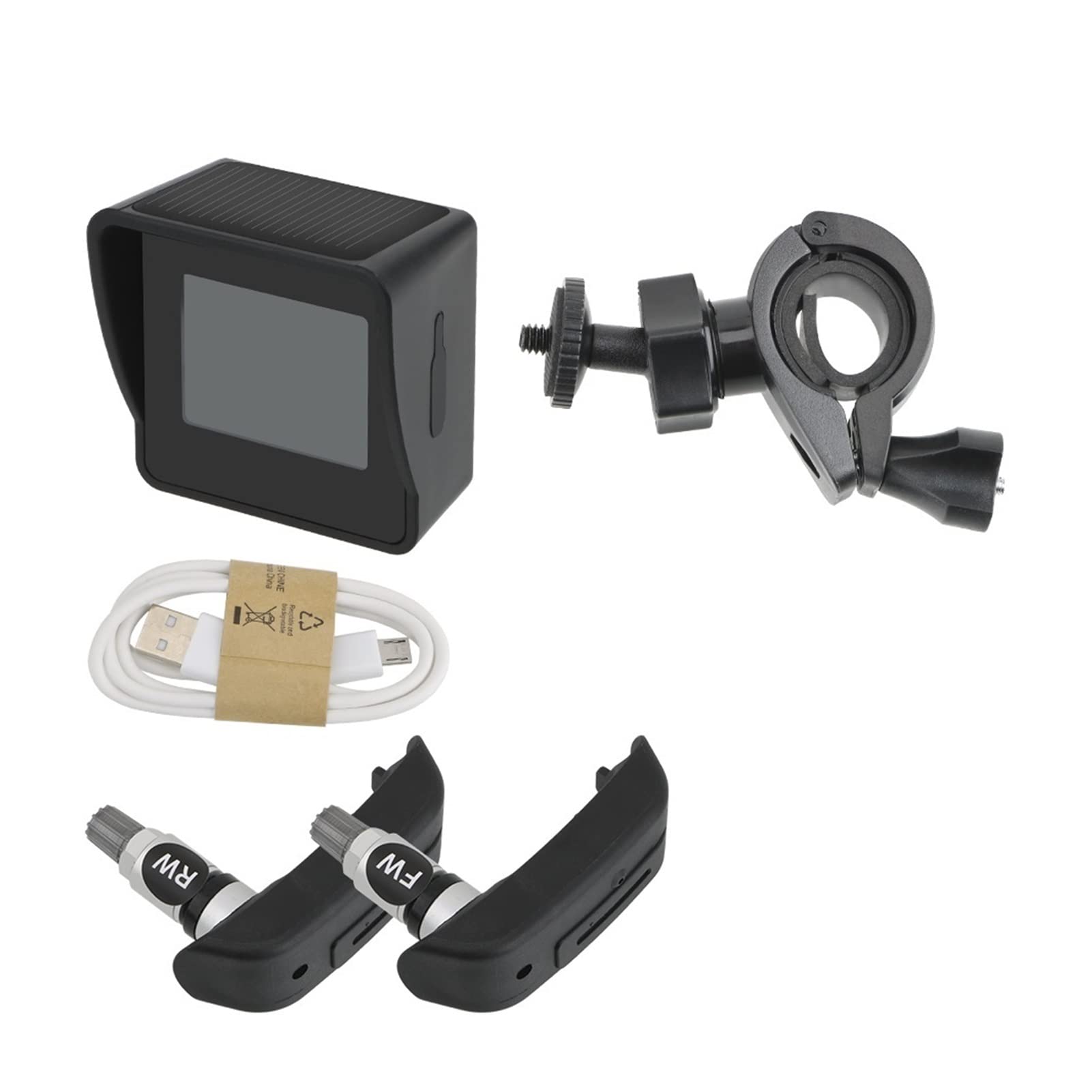 Moto Tpms for Motocicletas Monitoreo de presión de neumáticos Sistema de Monitoreo Neumático Interno Sensor Externo USB Carga Solar TPMS LCD Monitor (Color : Internal Sensor)