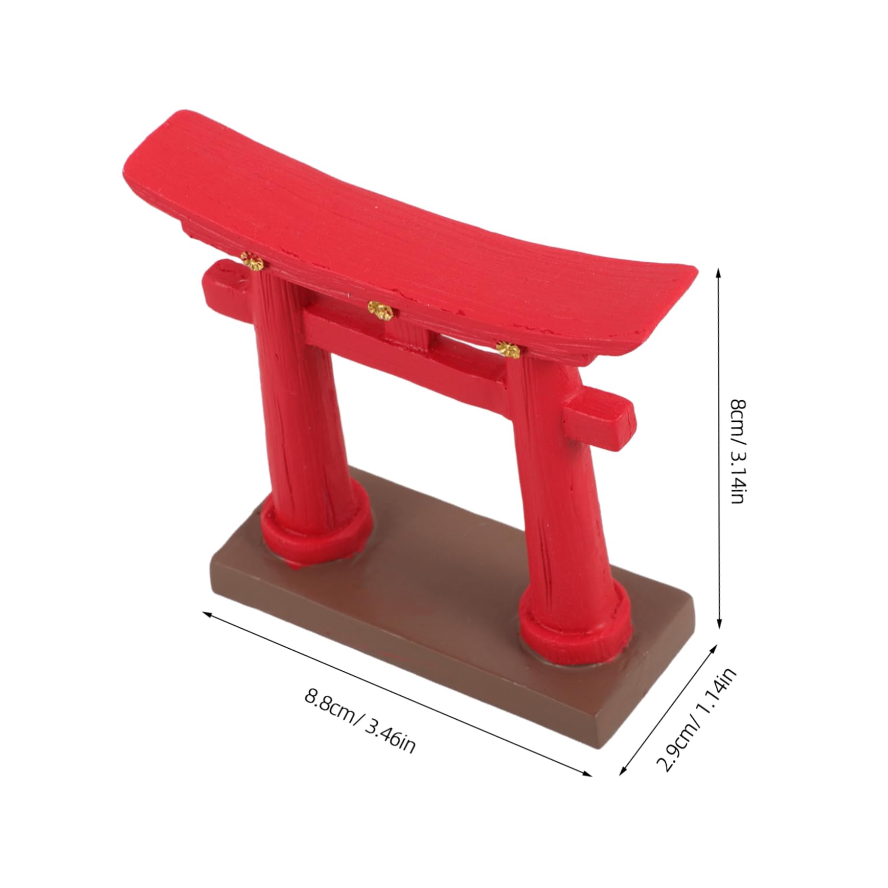 Cabilock 3piezas Miniatura De Puerta Japonesa para Acuarios y Jardines Adorno De Paisaje Cultural Decoración De Microescenario Zen Modelo De Puerta Torii