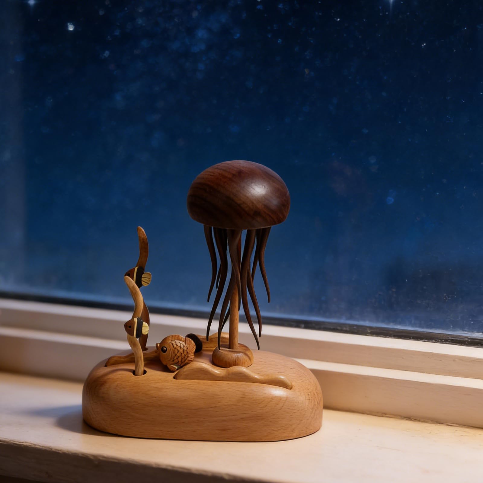 Carillon ricaricabile realizzato a mano con design a meduse rotanti, 32 melodie, perfetto per compleanno e decorazione per la casa