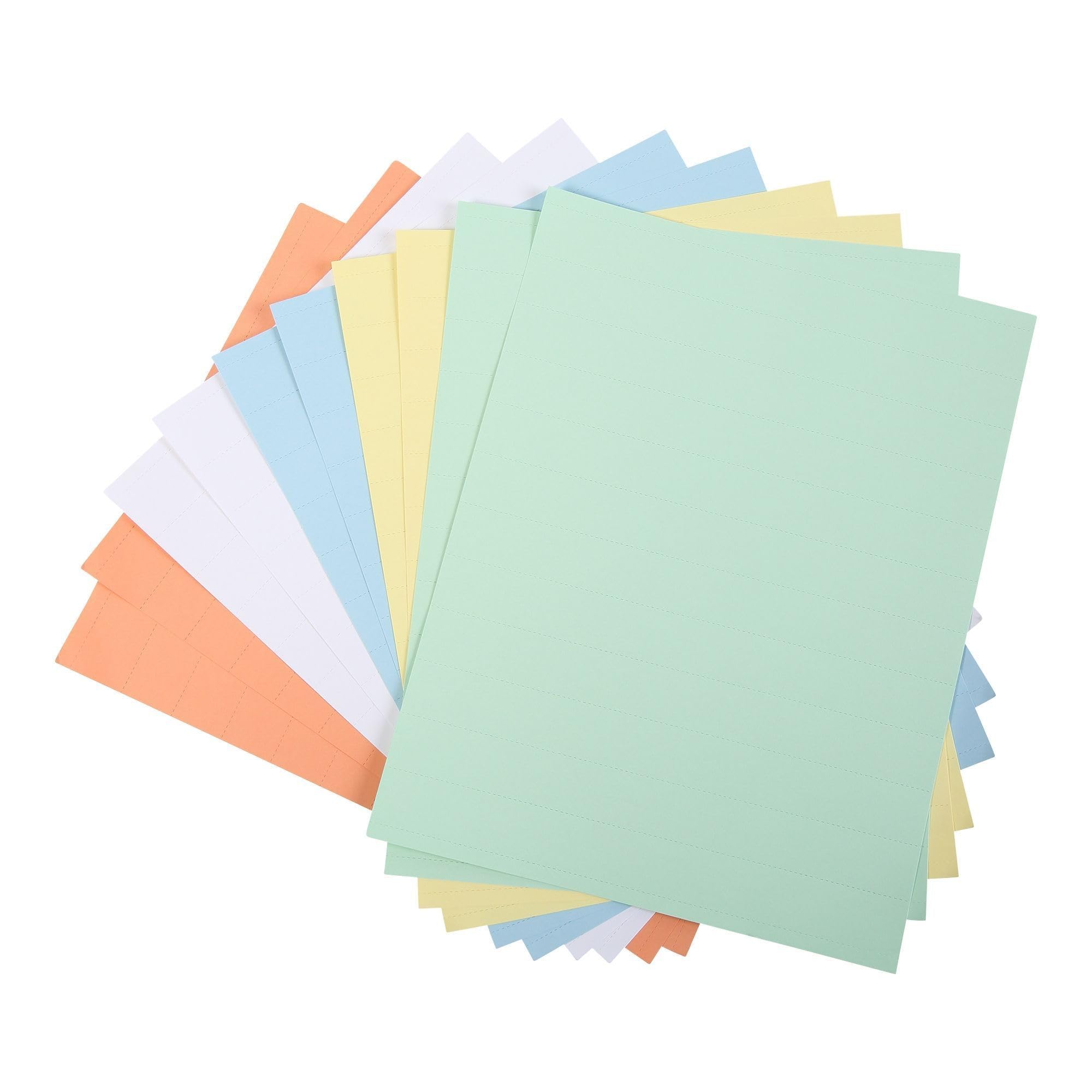 MasterVision Assorted Color Sheets / 8-1/2" x 11" / 1 Index Card Filing