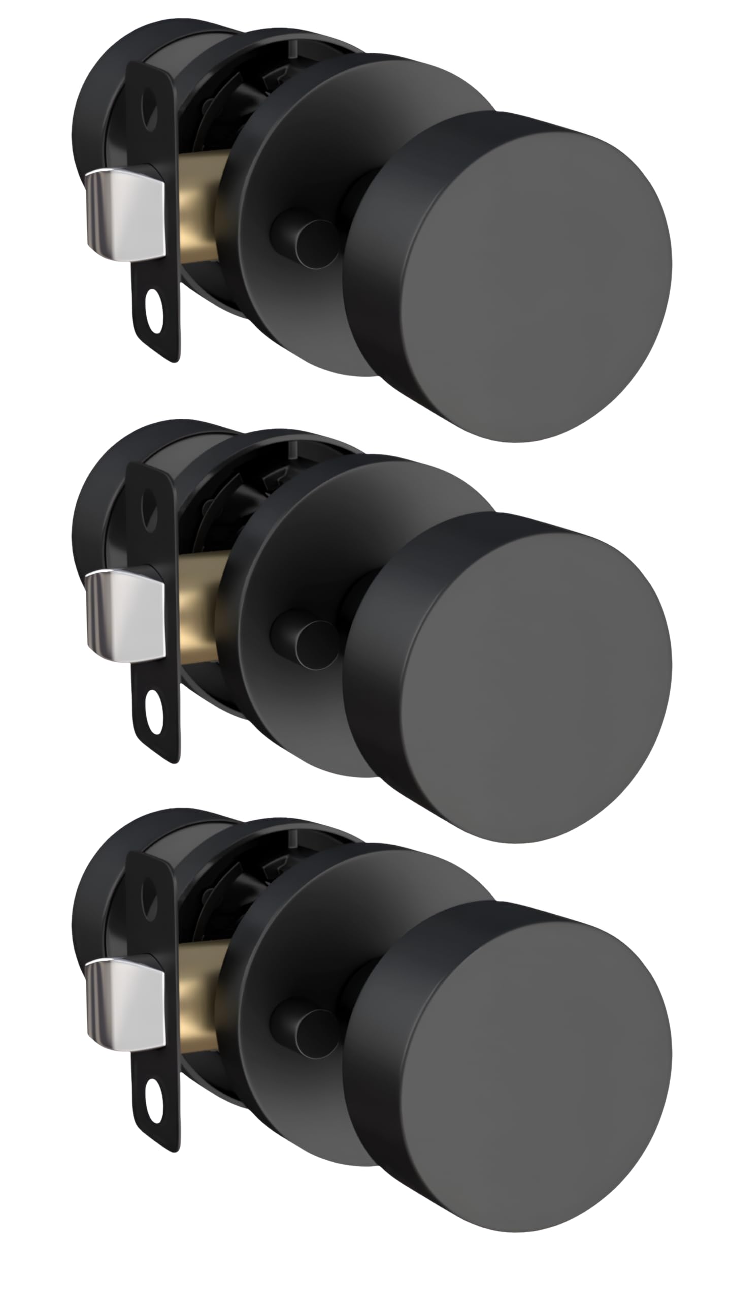 Matte Black Dummy Door Knobs - 2 Pack -18