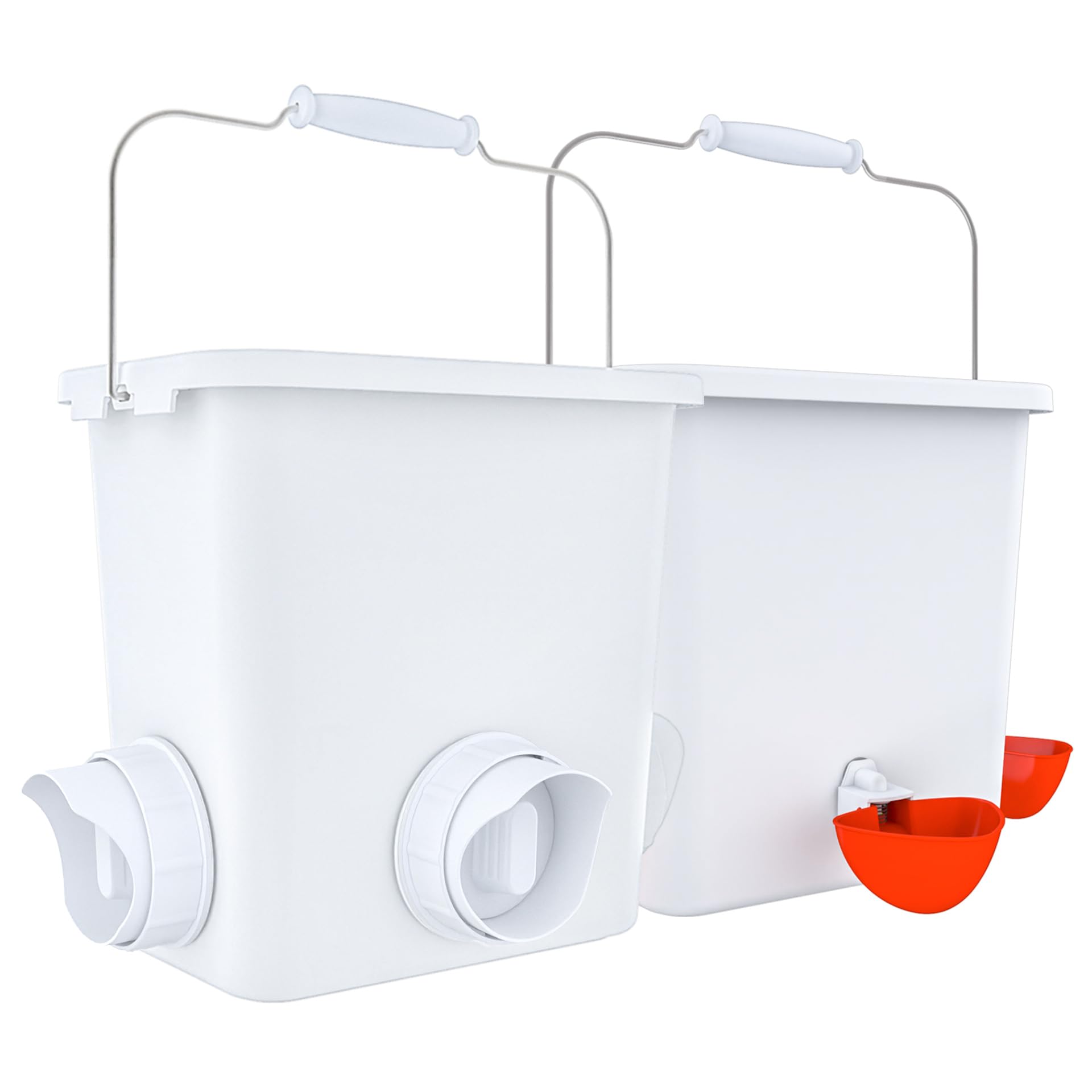 Large Automatic Chicken Feeder and Waterer Set Hanging Chicken Water Feeder Poultry Feed Bucket