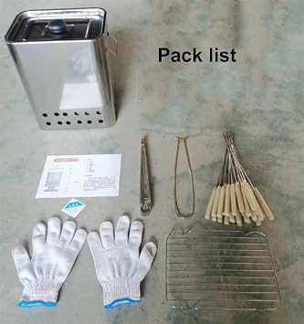 Vertical Grill,Smokeless Barbecue Hanging Grill, Portable Stainless Steel Charcoal Grill with 26 Skewers [Energy Class A]