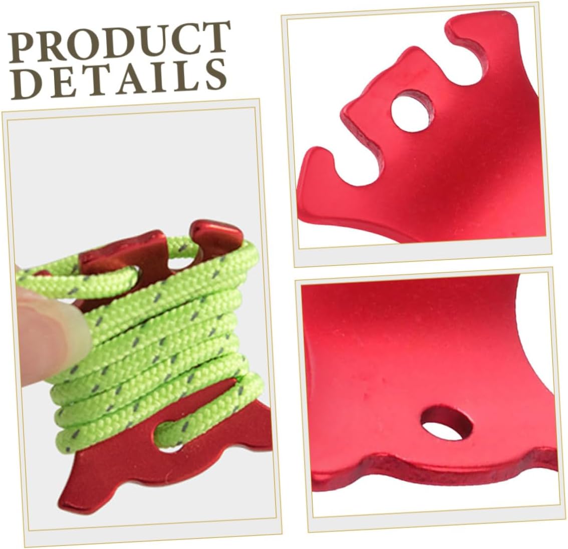 6Pcs Lightweight Rope Adjusters Portable Fasteners for Camping Tents Outdoor Use and Versatile Rope Tighteners